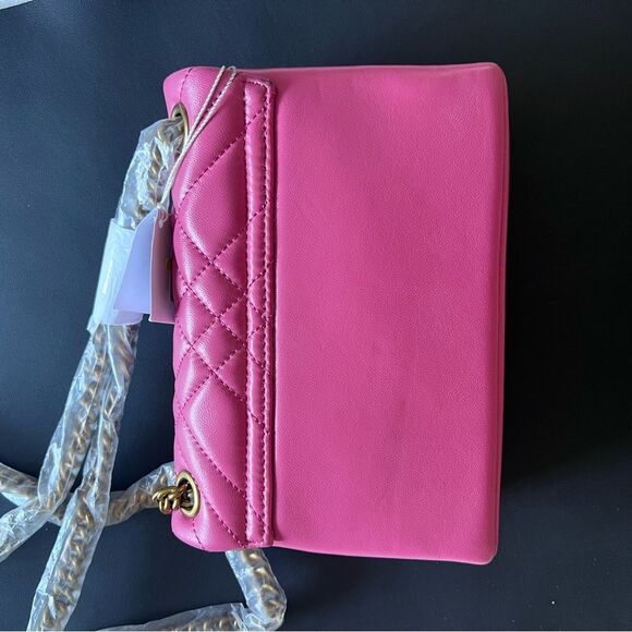 Kurt Geiger MINI BRIXTON LOCK Leather BAG Pink NEW MSRP $215 Missing Lock - Picture 7 of 11